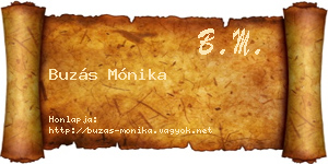 Buzás Mónika névjegykártya
