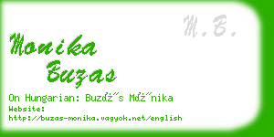 monika buzas business card